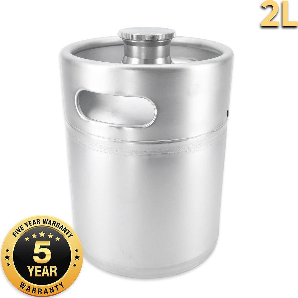 2 litre stainless steel growler mini keg