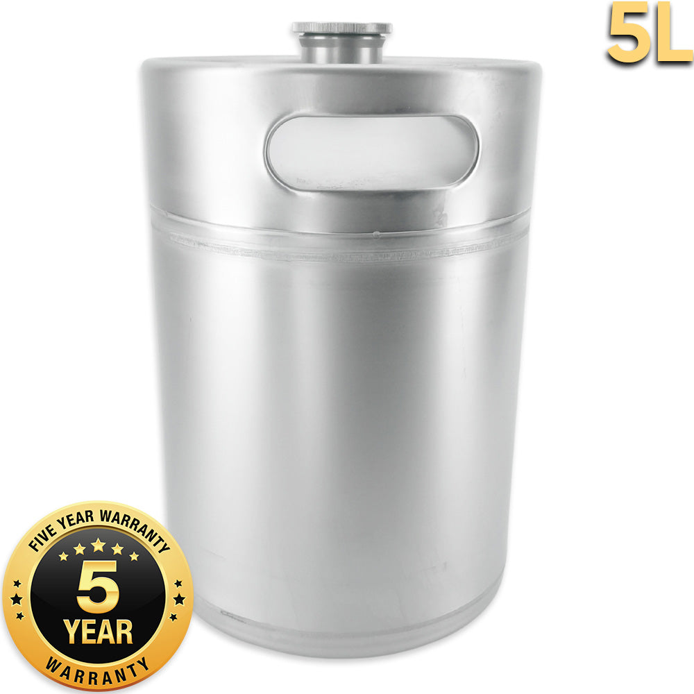 5 litre stainless steel mini keg
