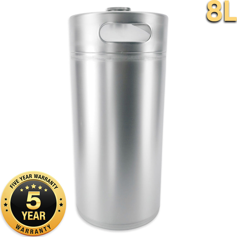 8 litre stainless steel mini keg