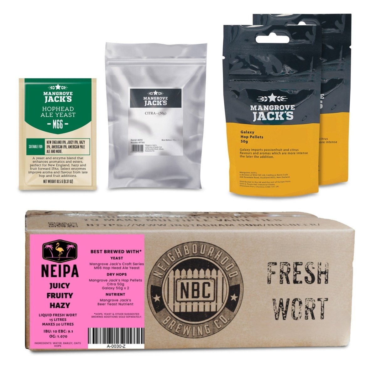 Neighbourhood Brewing Co. NEIPA Fresh Wort Kit with Mangrove Jack's Additions