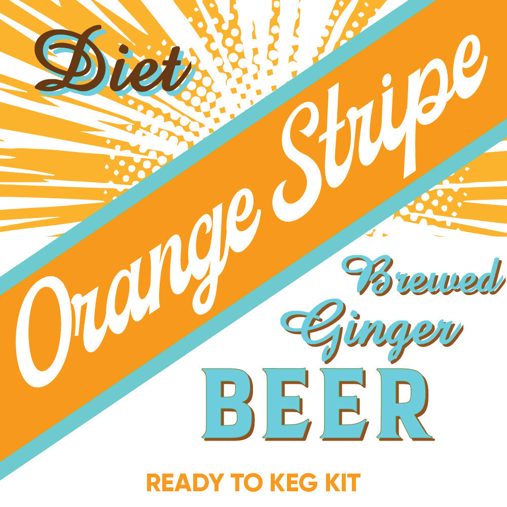 Orange Stripe Brewed Ginger Beer Diet Jamaican ready to keg kit