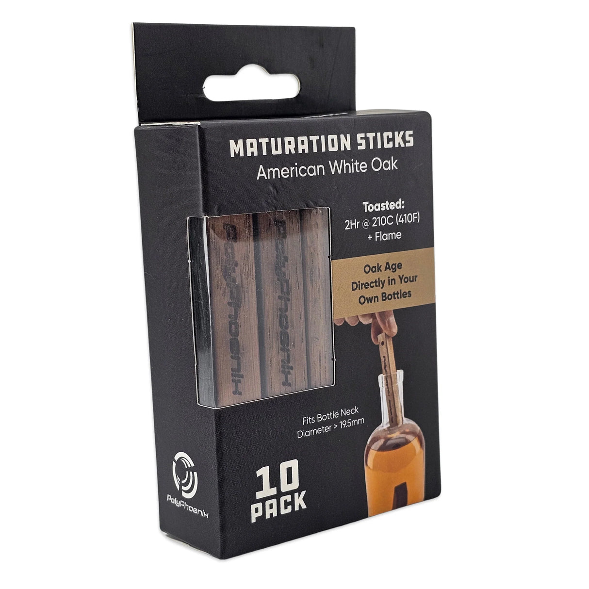 PolyPhoenix Toasted and Charred Oak Aging Sticks 10 Pack