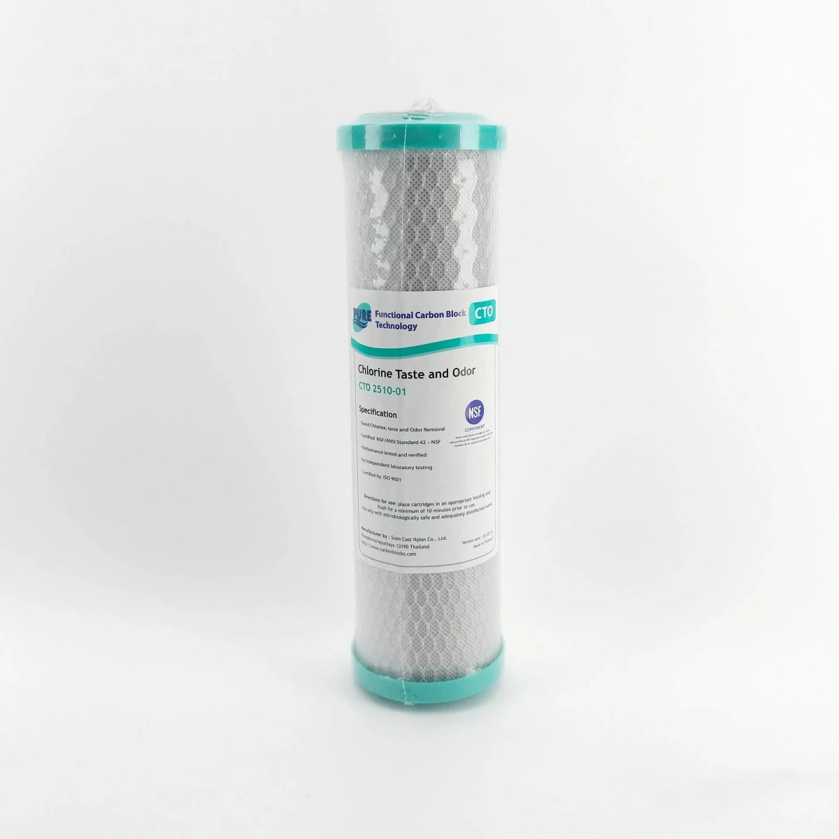 Pure Coconut Carbon Block Water Filter 10" x 2.5" - NSF & WaterMark Approved - Distillery King Australia