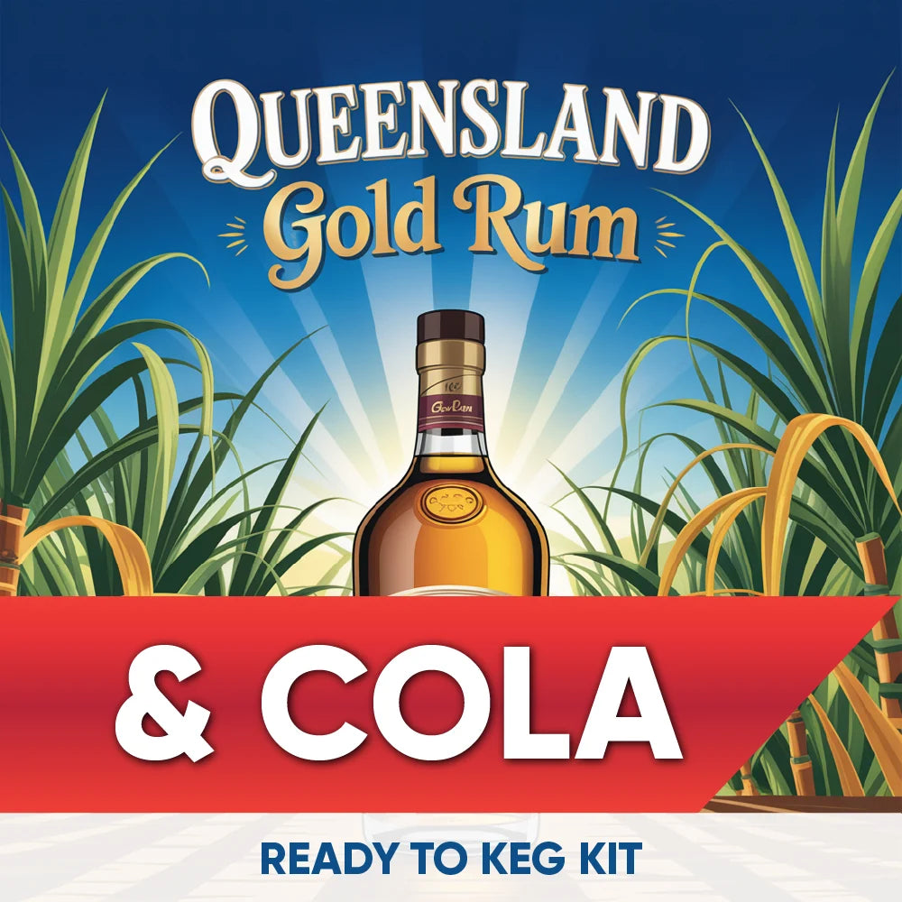 Queensland Gold Rum and Cola ready-to-keg kit