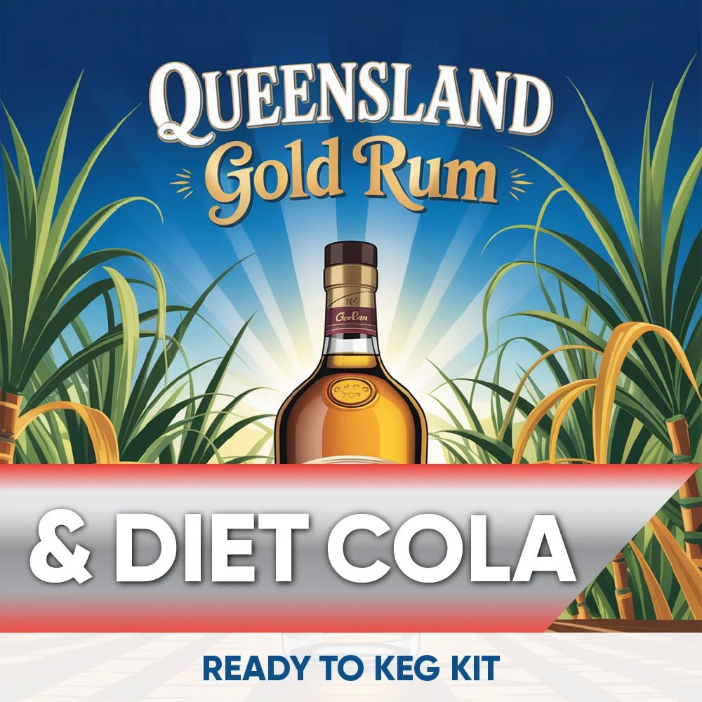 Queensland Gold Rum and Diet Cola ready-to-keg kit