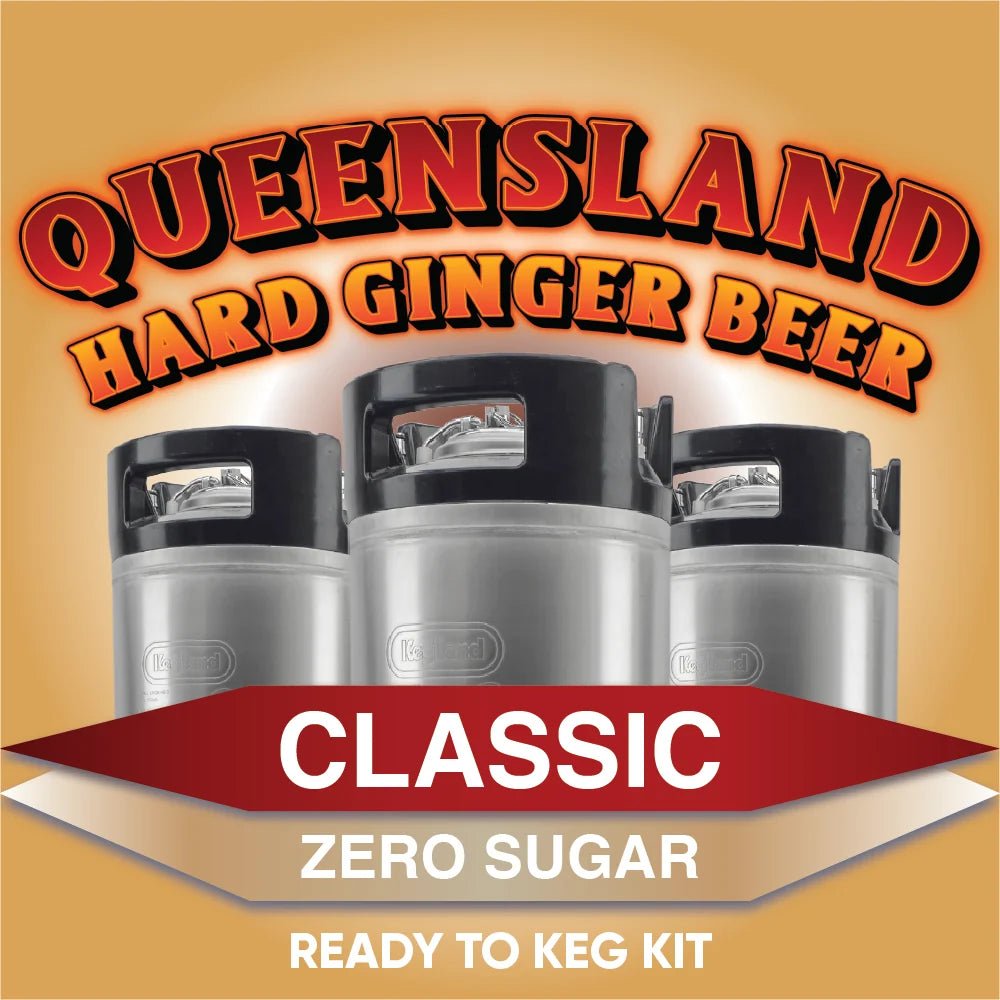 Queensland Hard Ginger Beer Zero Sugar ready-to-keg kit