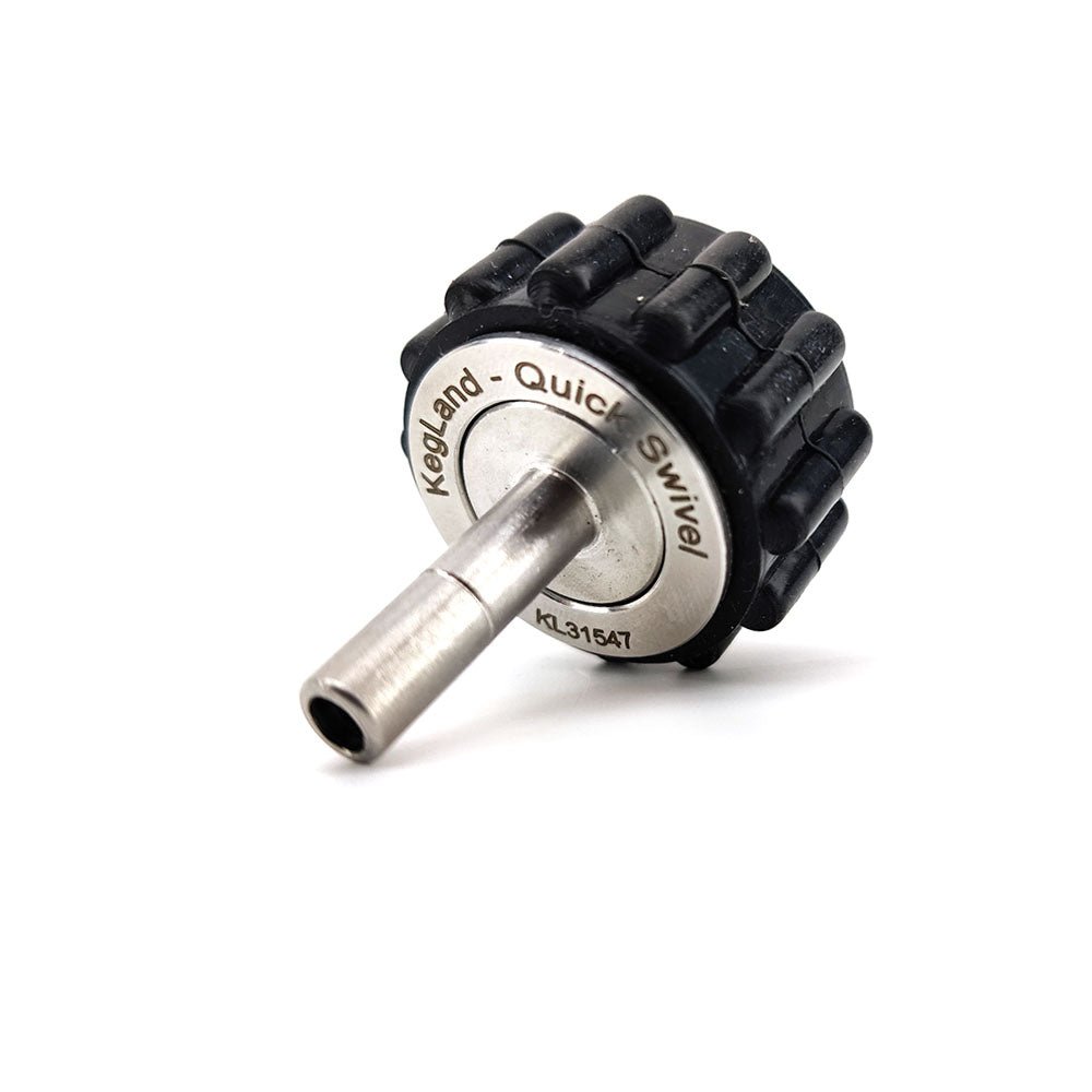 Quick swivel connector 6.35mm straight barb