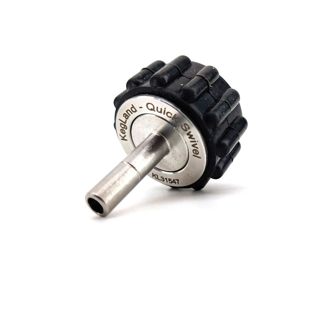 Quick swivel connector 6.35mm straight barb