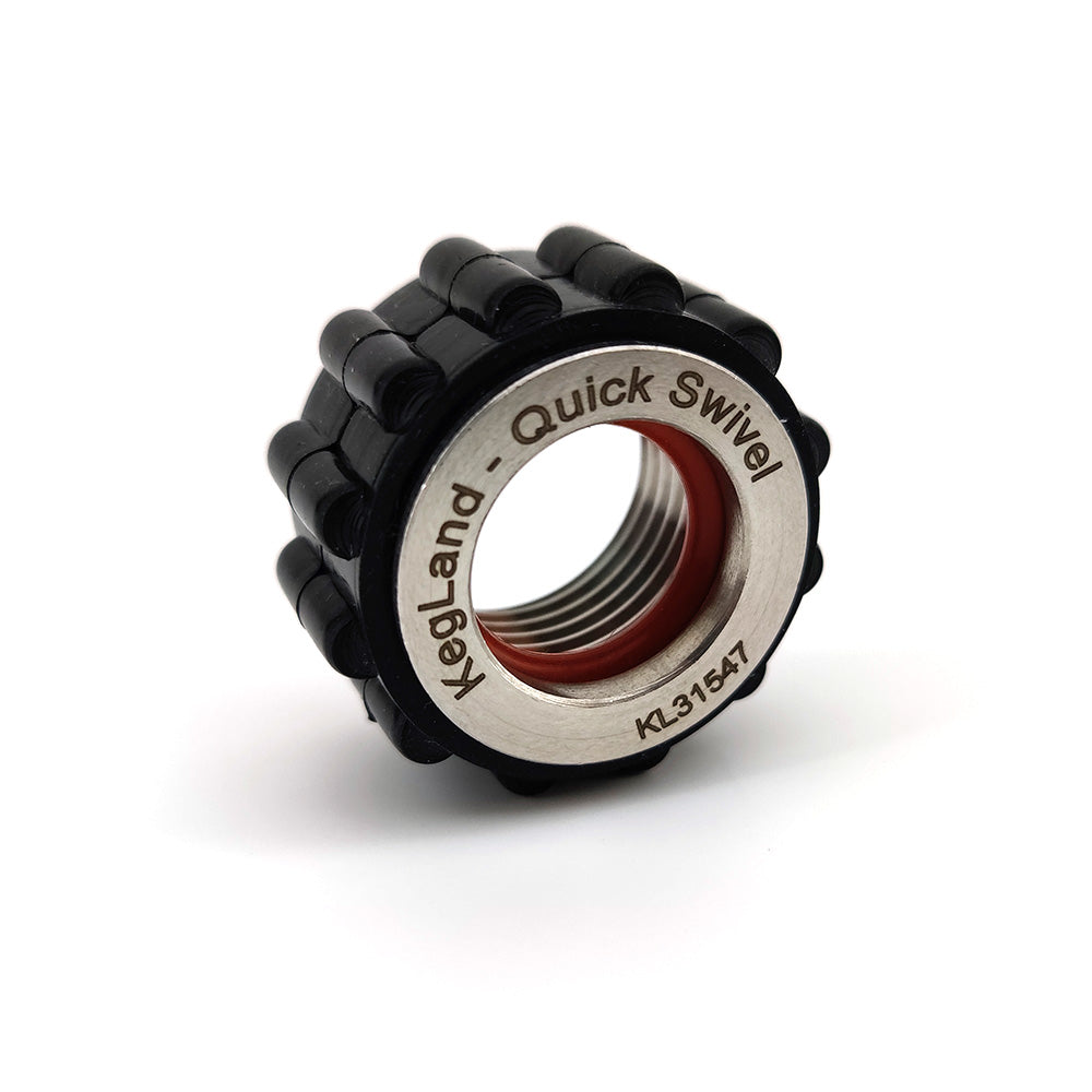 Quick swivel connector nut with silicone grip