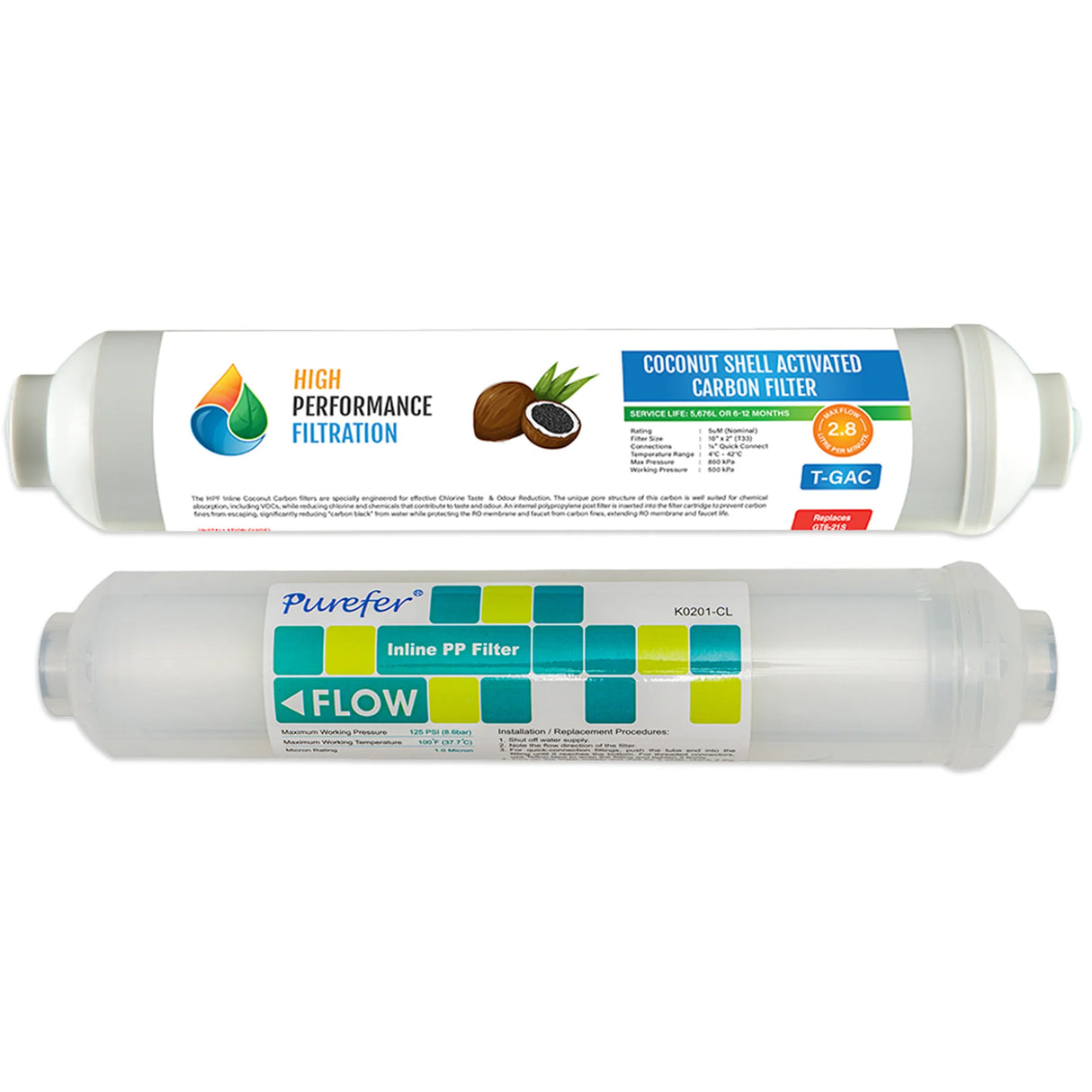 Replacement reverse osmosis filter pack GT1-70B