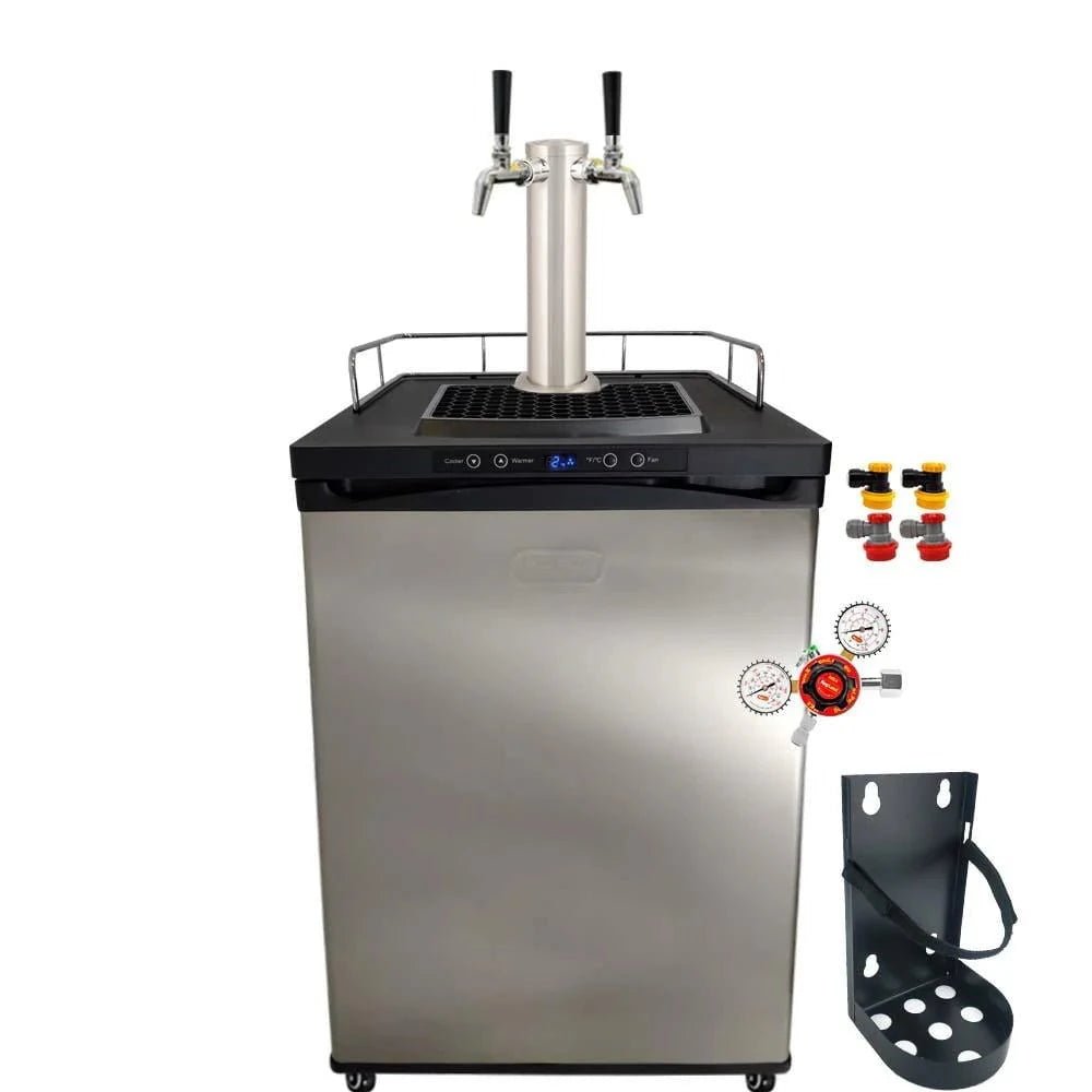 Series X Kegerator 2 Tap Double Tap Two Tap PREMIUM BUNDLE 2x Taps with 2 New Kegs, Gas & Disconnects - Distillery King Australia