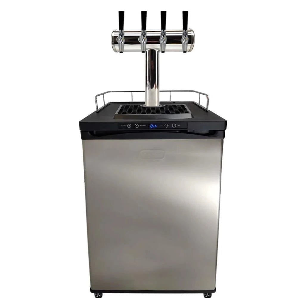 Series X Kegerator Quadruple Tap T - BAR 4 Taps with T - BAR - Fits up to 4x 19L Ball Lock Corny Kegs - Distillery King Australia