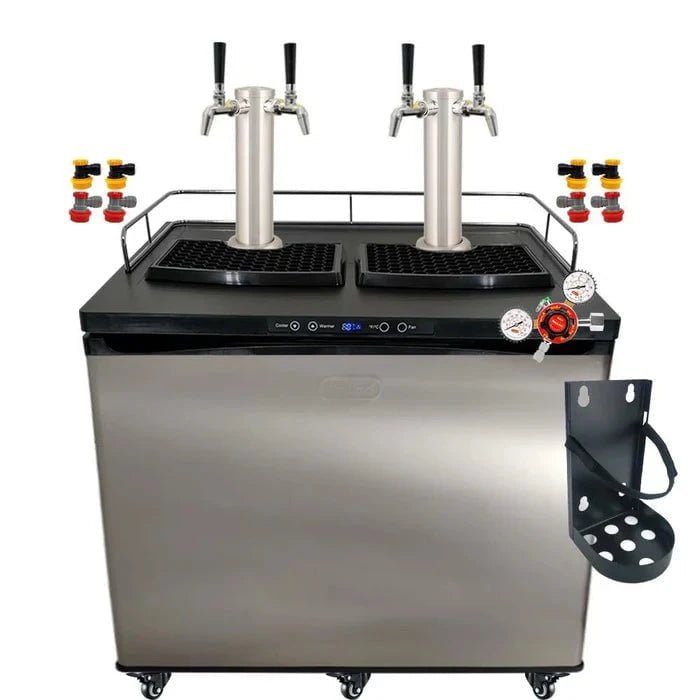 Series X Plus Kegerator for 2x Commercial 50L Kegs - 2x Double Taps - Fits either 2x 50L commercial kegs or up to 8x Ball Lock Corny Kegs - Distillery King Australia