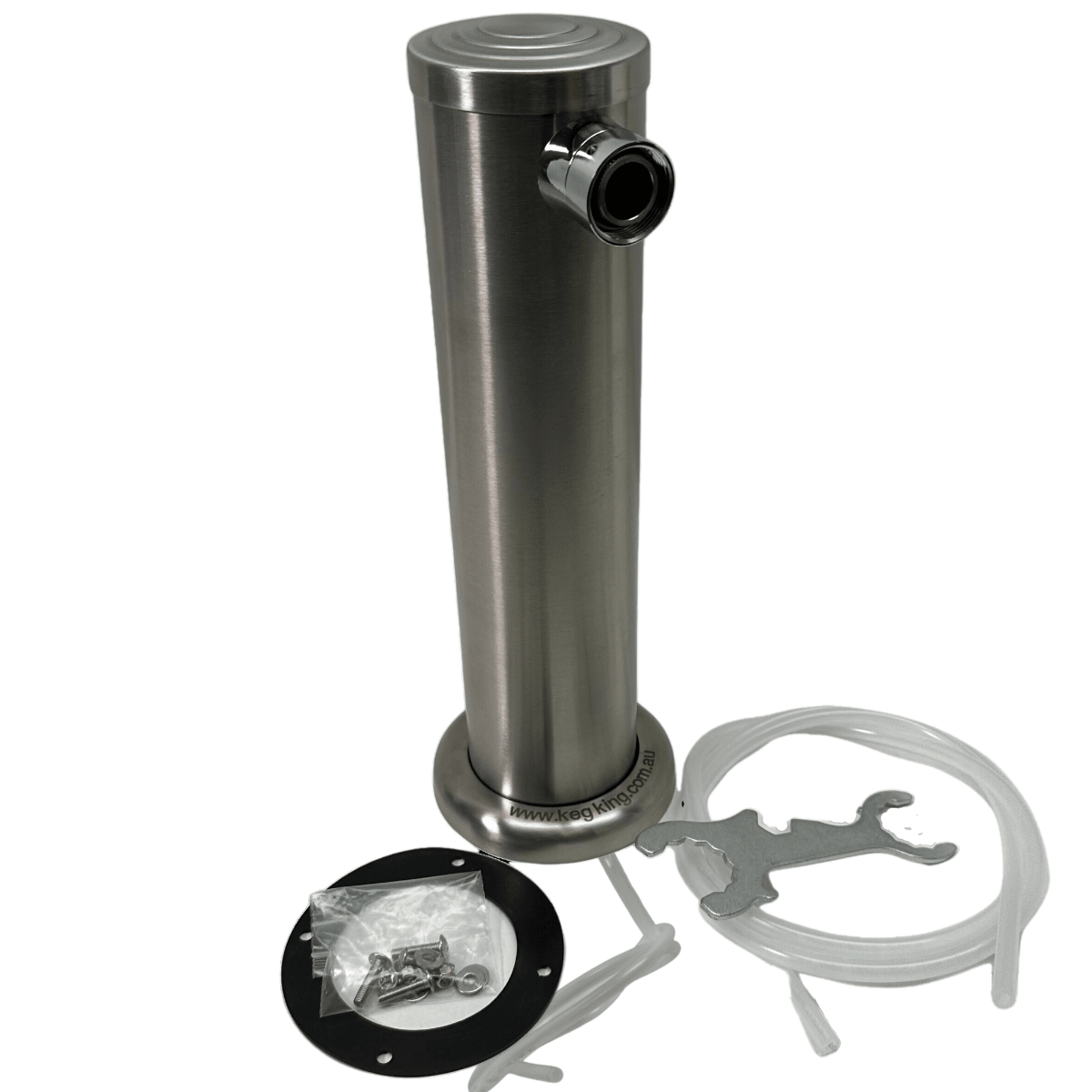 Single tap I-shape beer tower with no tap fitted