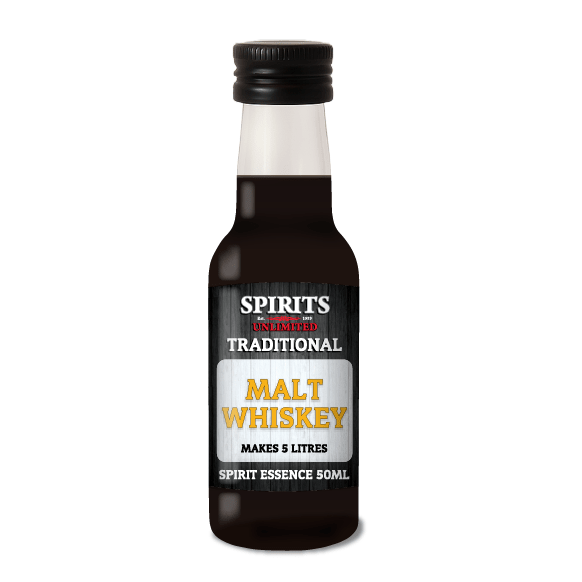 Spirits Unlimited Traditional Whiskey Malt Essence 50mL (Flavours 5L of Neutral Spirit) - Distillery King Australia