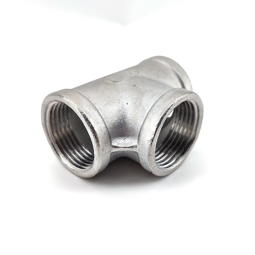 Stainless equal tee with internal 1 inch BSP thread