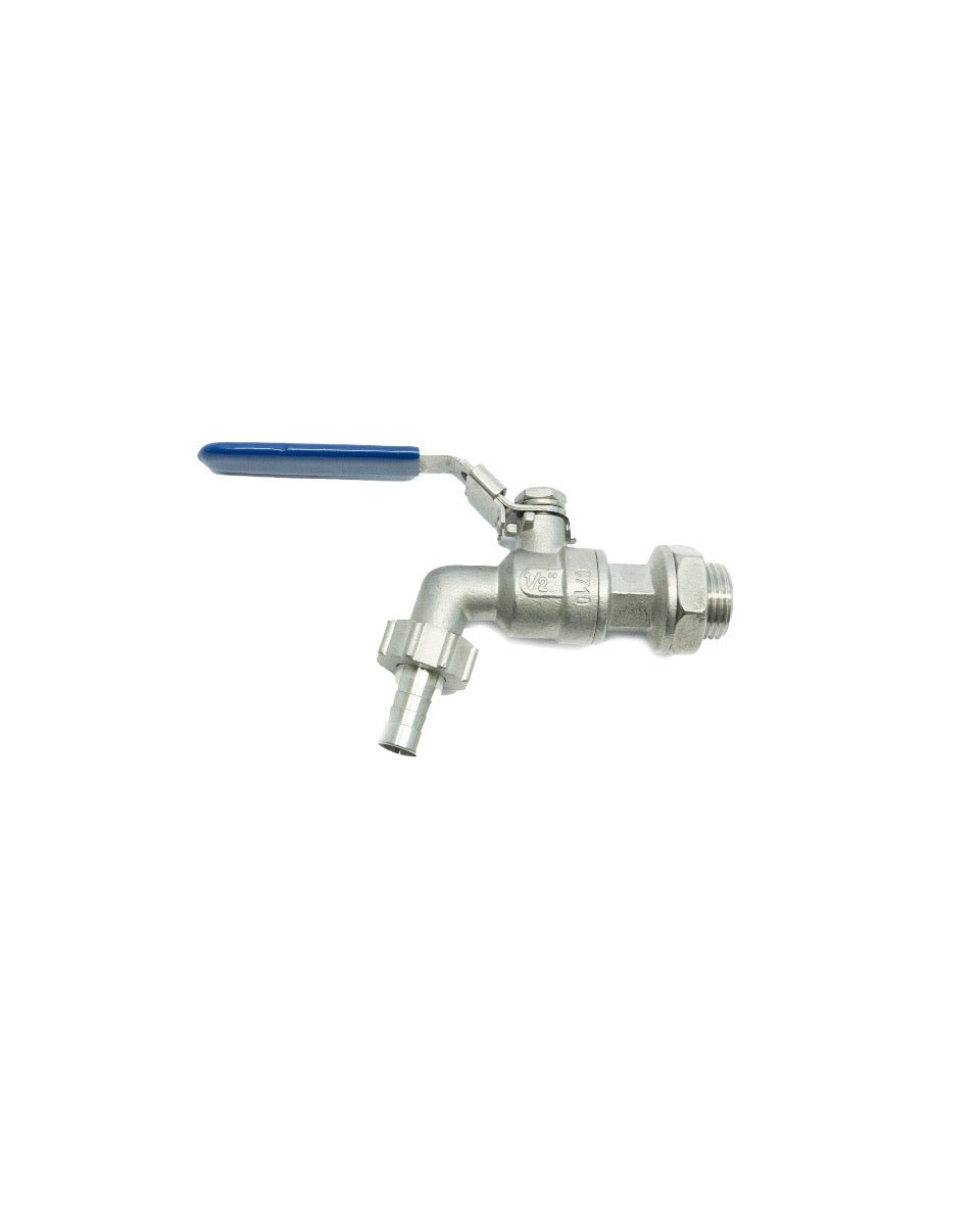 Stainless Steel 1/2 Inch Tap/Ball Valve with 13mm Barb