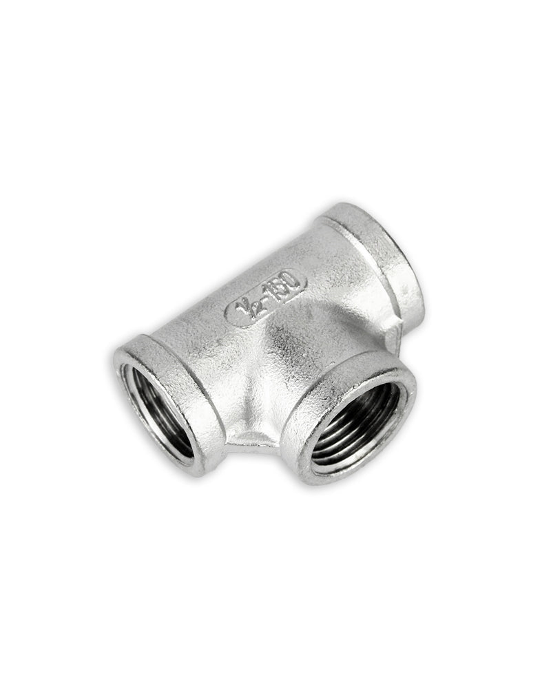 Stainless Steel Tee - Internal 1/2 Inch BSP Thread