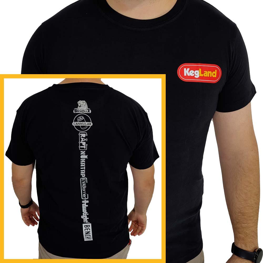 Striped logo t-shirt in black