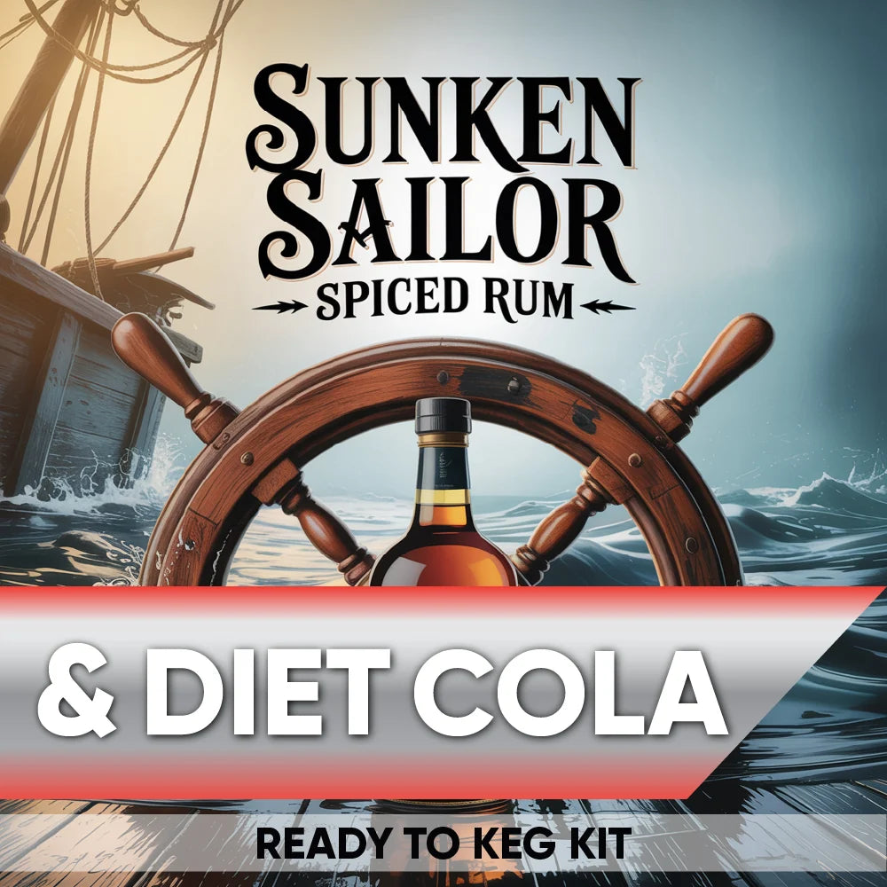 Sunken Sailor Spiced Rum and Diet Cola ready-to-keg kit