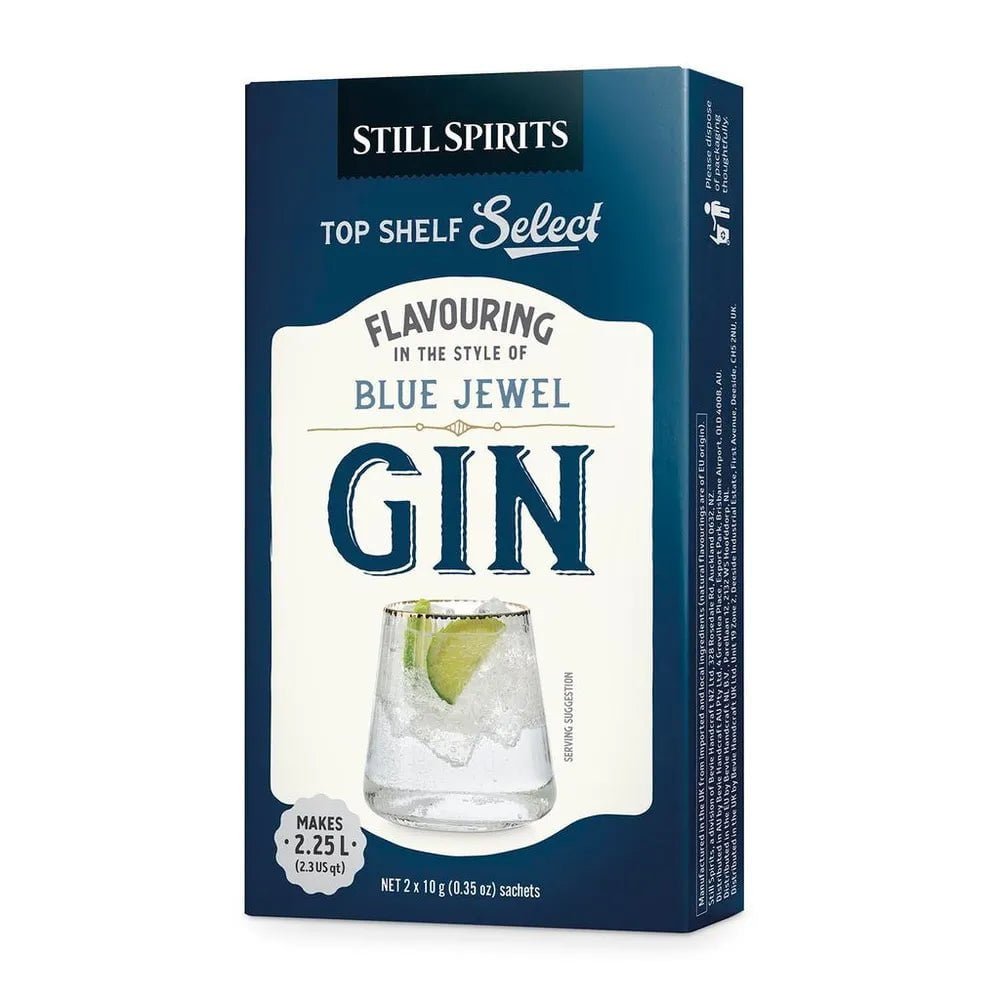 Top Shelf Select Gin Blue Jewel Gin Essence (2 x 1.125L Sachets) - Distillery King Australia