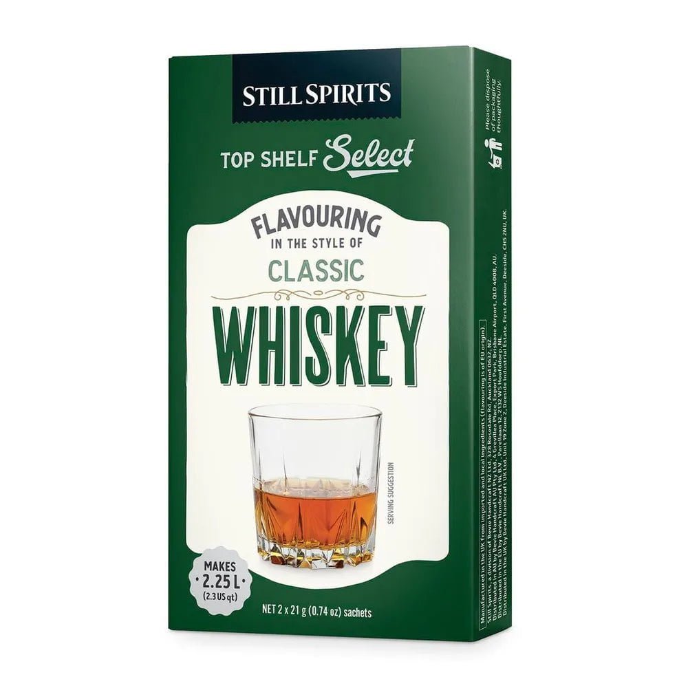Top Shelf Select Whiskey Essence (2 x 1.125L Sachets) - Distillery King Australia