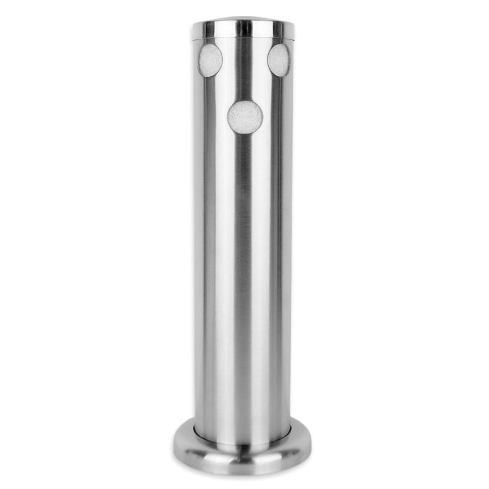 Triple tap brushed stainless font