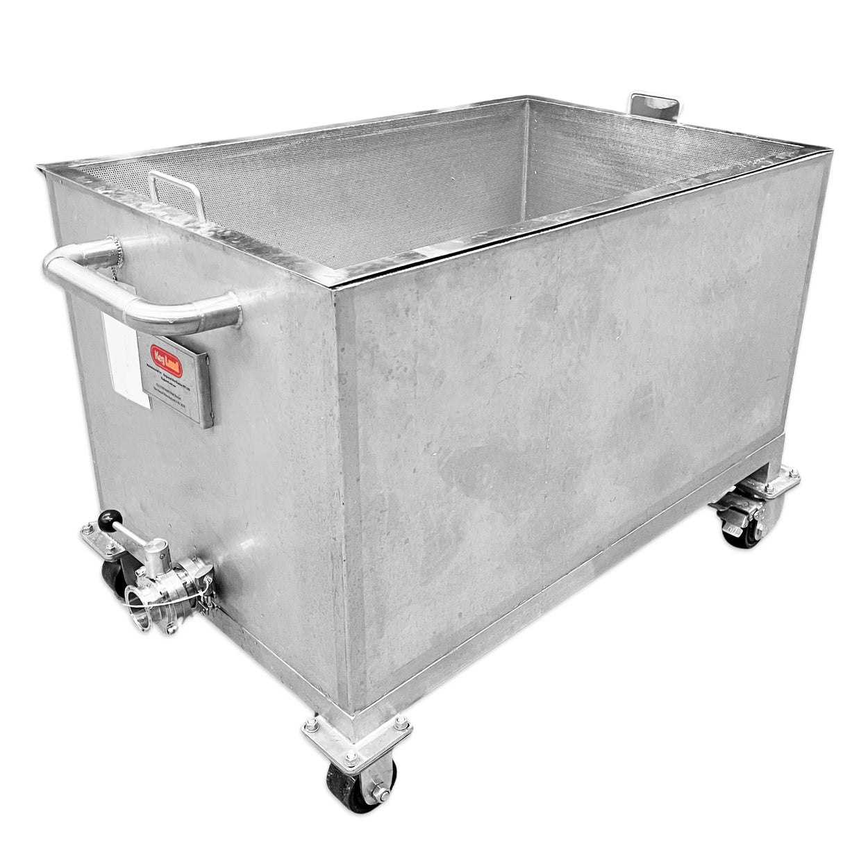 Trub Bin open top stainless waste filtration