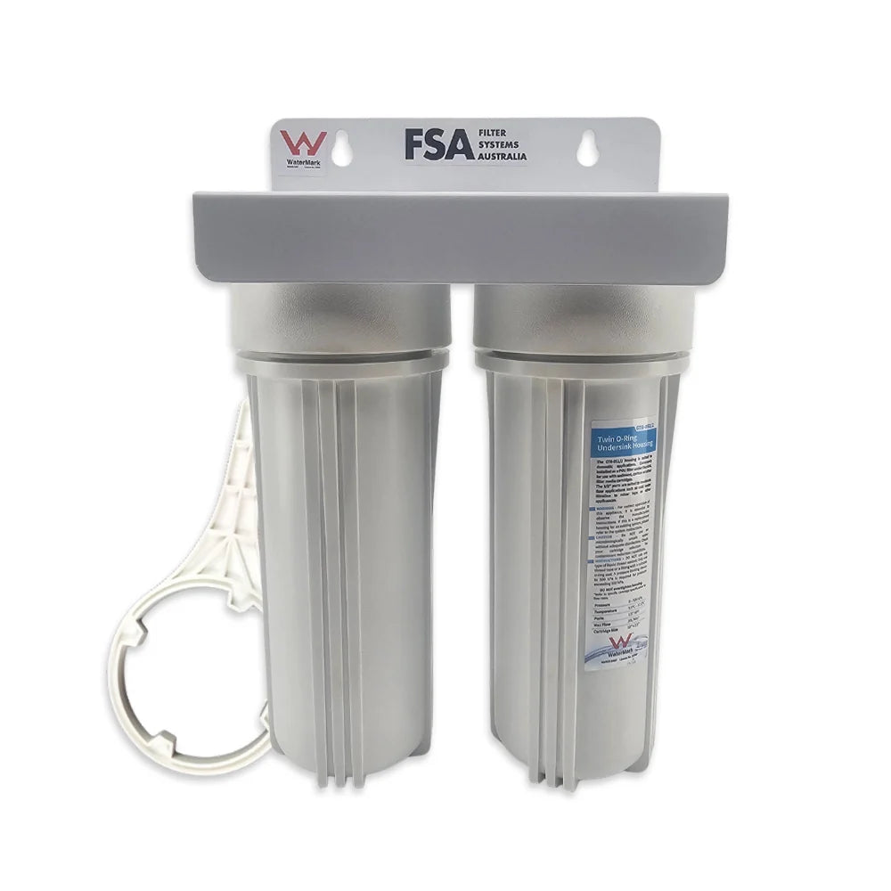 Twin body undersink water filter housing GT1-3W