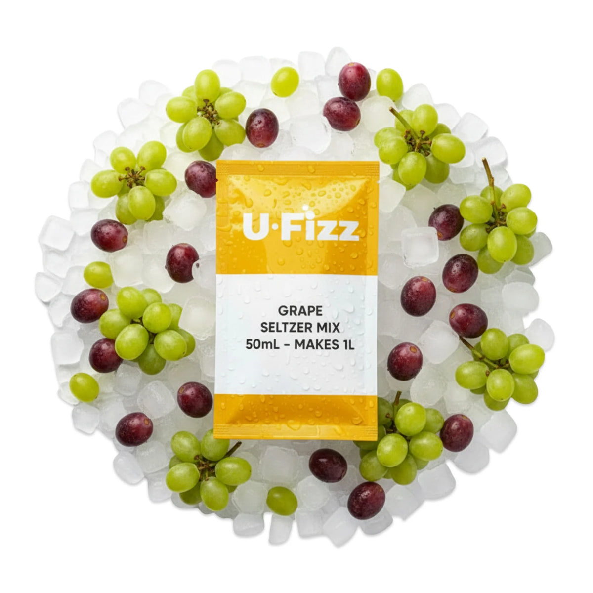 U-Fizz natural grape seltzer mix bottle