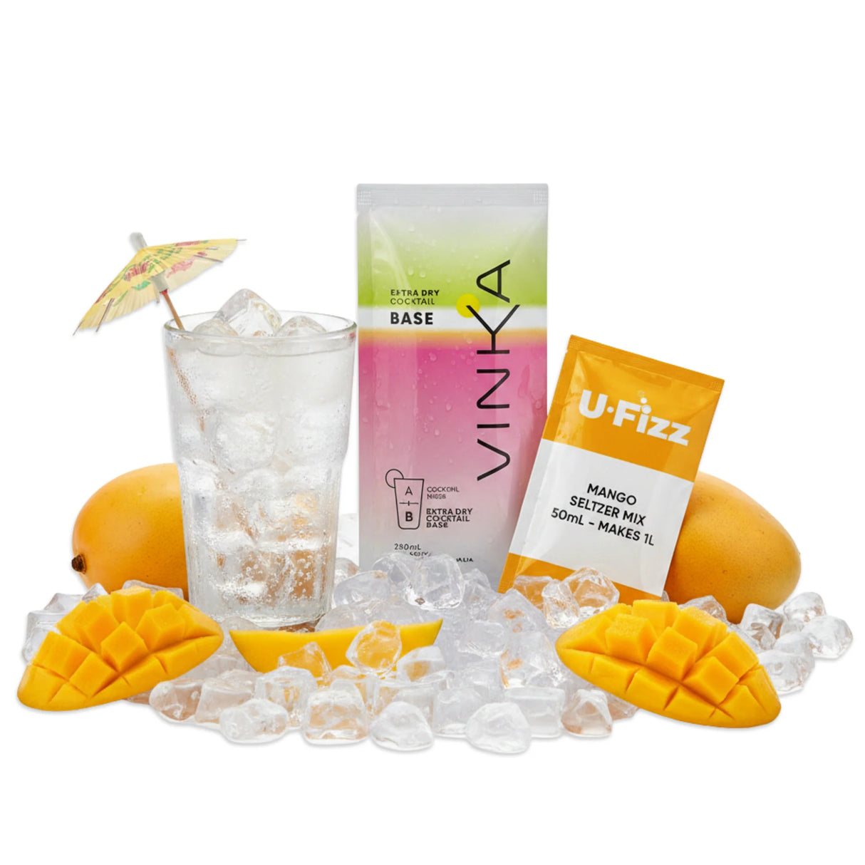 VINKA U-Fizz natural mango seltzer 1L kit
