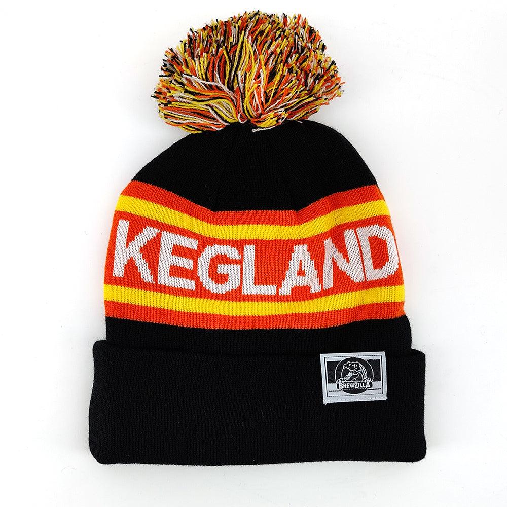Knitted winter beanie hat with pom pom