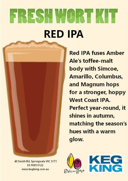 Red IPA Fresh Wort Kit - Keg King Brewing Co.