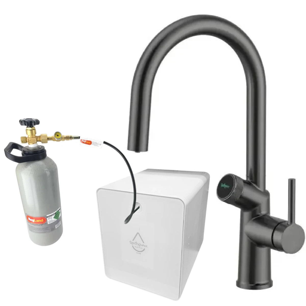 Zumi SpringWhat 6 in 1 Tap - Gunmetal - Includes CO2 Gas
