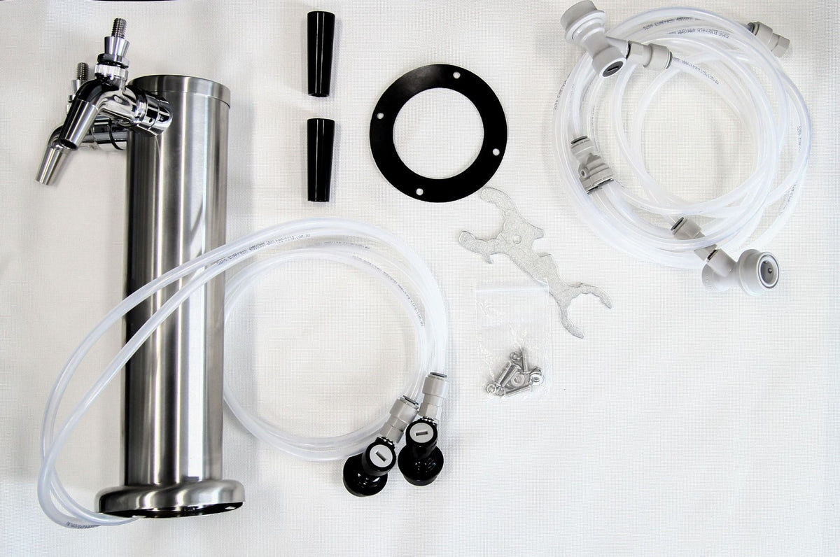 Kegmaster Kegerator TRIPLE Tap Stainless Steel FAST TAP Edition