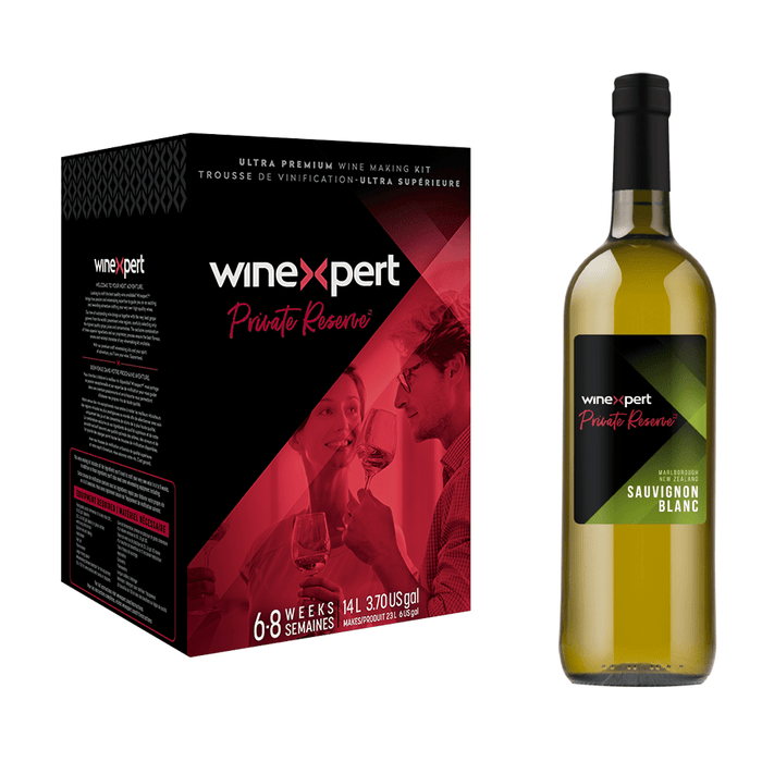 Winexpert Private Reserve Sauvignon Blanc Marlborough NZ - Wine Making Kit Makes 30 Bottles