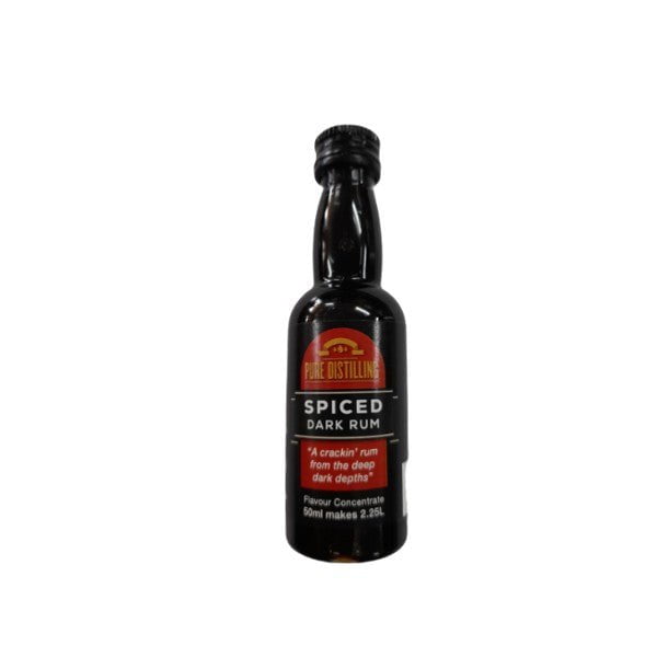 Pure Distilling Rum Dark Spiced Rum Essence 50mL - Flavours 2.25L of Neutral Alcohol