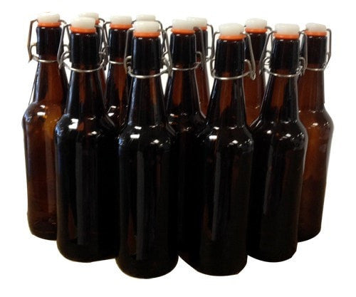 Mangrove Jacks Amber Flip Top Bottles - 12x 500mL