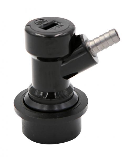 Barbed Liquid Disconnect - Plastic Ball Lock - Black - Distillery King Australia