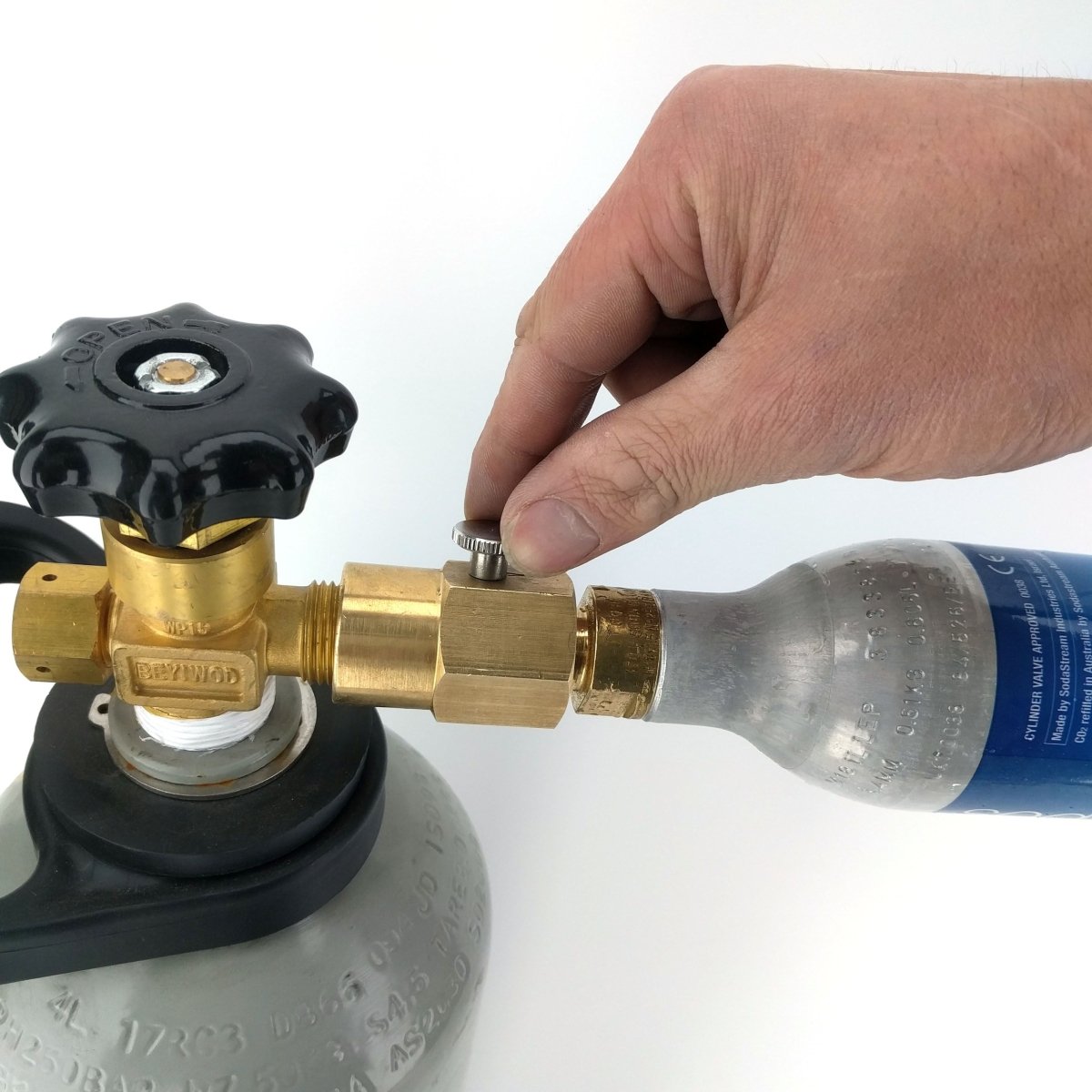 Carbonation Machine Cylinder Filling Adaptor (Refill Fill Station) with Bleed Valve - Distillery King Australia