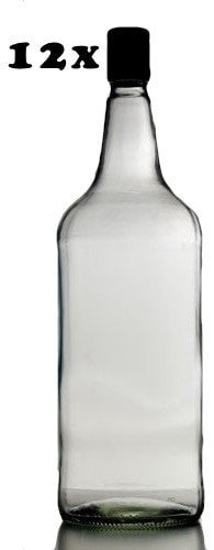 12x 1125mL Glass Bottles with Metal Caps
