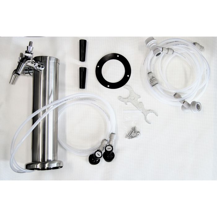 Kegmaster Kegerator SINGLE Tap Stainless Steel FAST TAP Edition