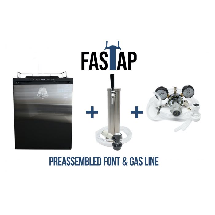 Kegmaster Kegerator SINGLE Tap Stainless Steel FAST TAP Edition