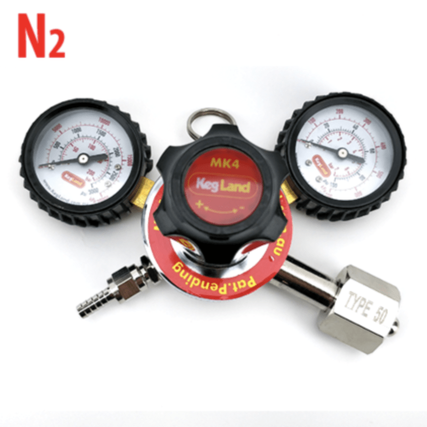 Nitrogen (N2) Gas Regulator MK4 Dual Gauge Multi Gas - Type 50 - Distillery King Australia