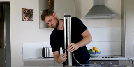 Setting up the stainless steel Still Spirits T500 column and condenser on its boiler