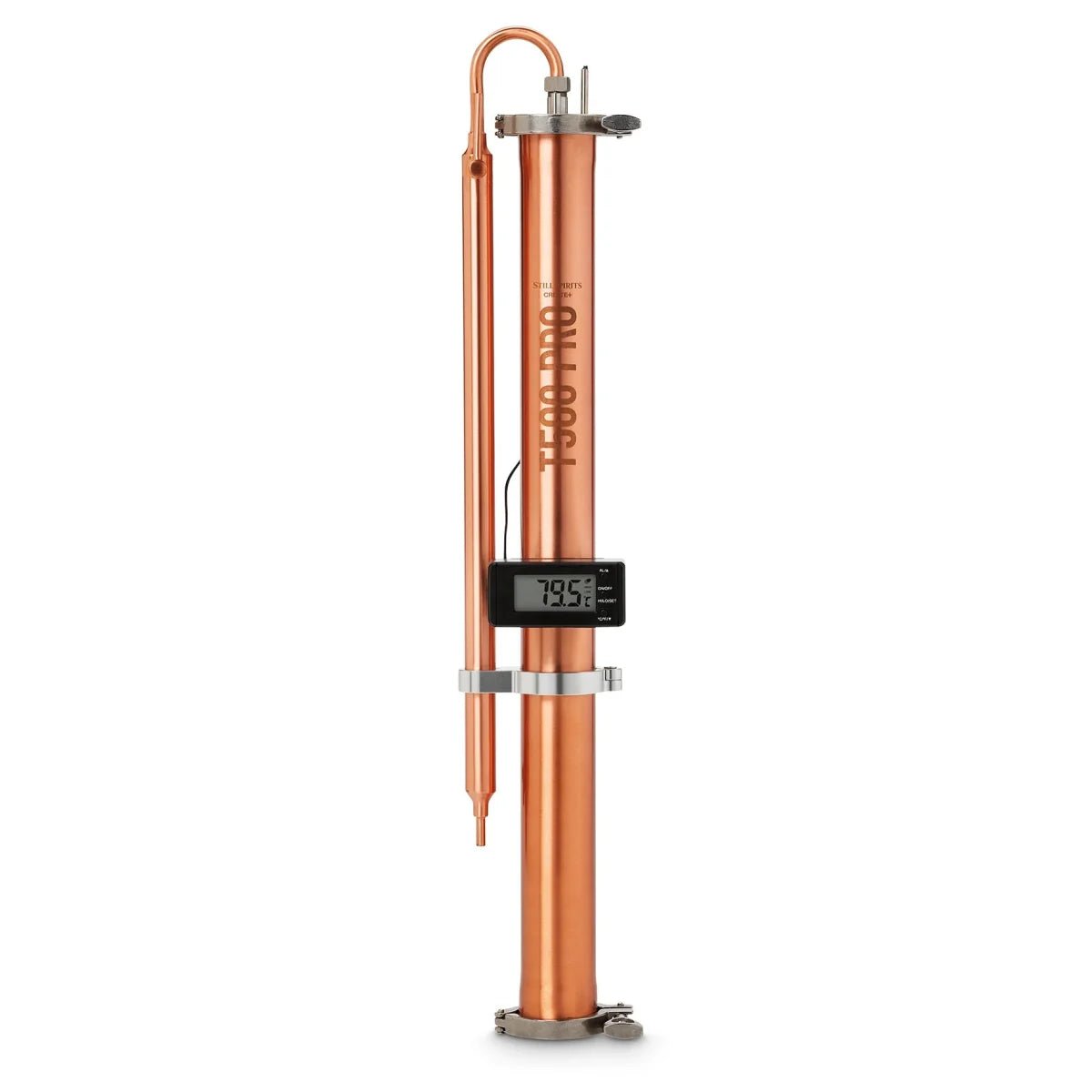 Still Spirits Create+ T500 Pro copper column and condenser on a Create+ 25 L boiler