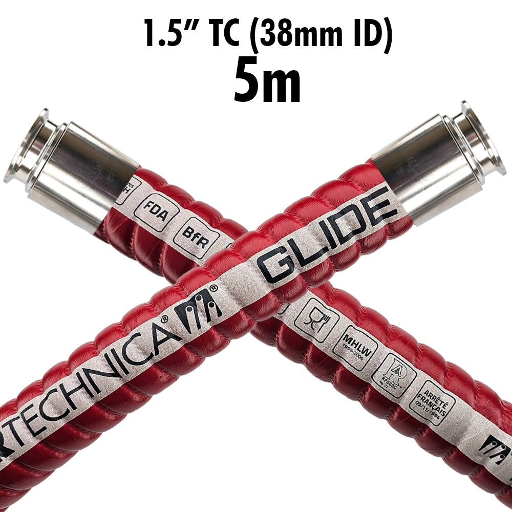 1.5 inch TC GlideTech brewery hose 5m