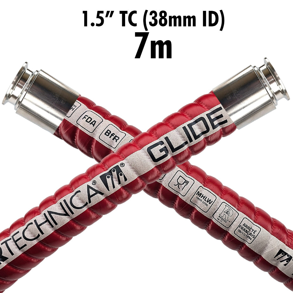 1.5 inch TC GlideTech brewery hose 7m