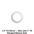 1.5 Inch TC Flanged Silicone Gasket Seal