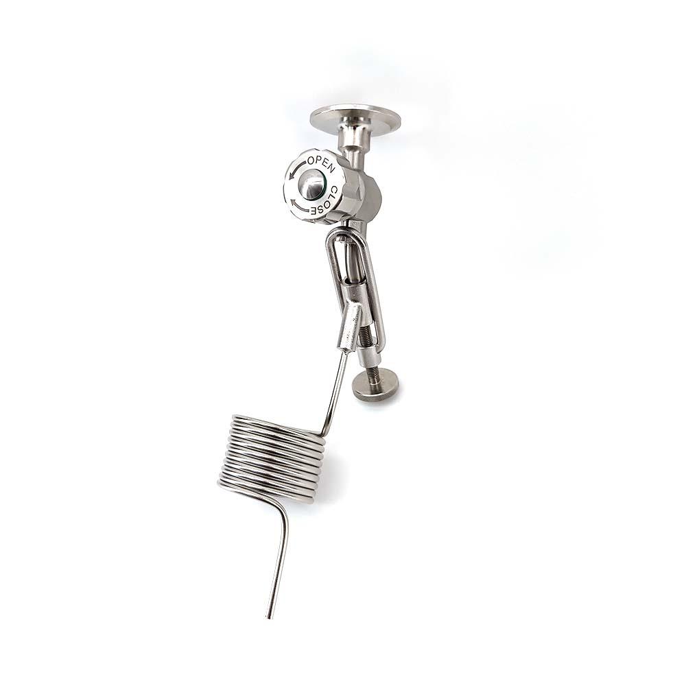 1.5 inch tri-clover sample valve with pigtail coil